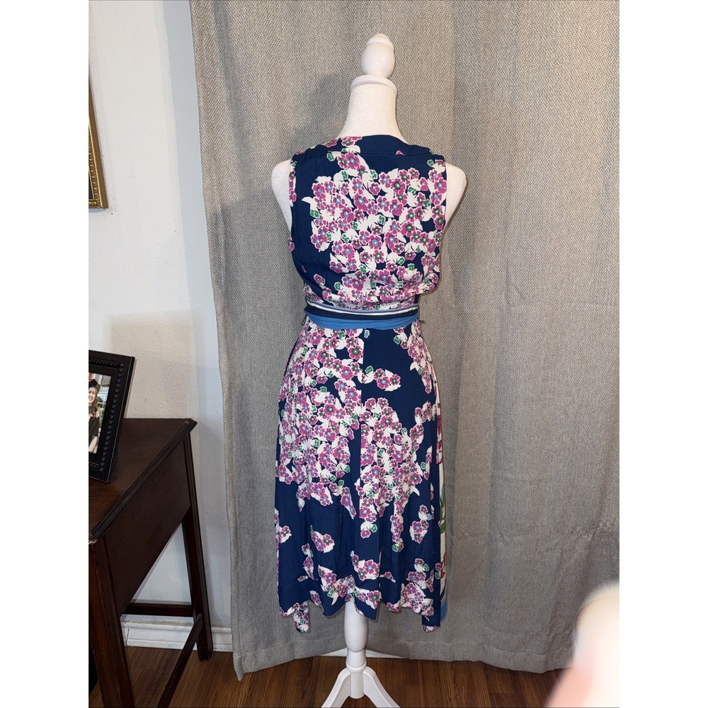 Maeve Anthropologie Botanica Patchwork Dress Women's Size 00 Petite Midi Wrap - Picture 6 of 11